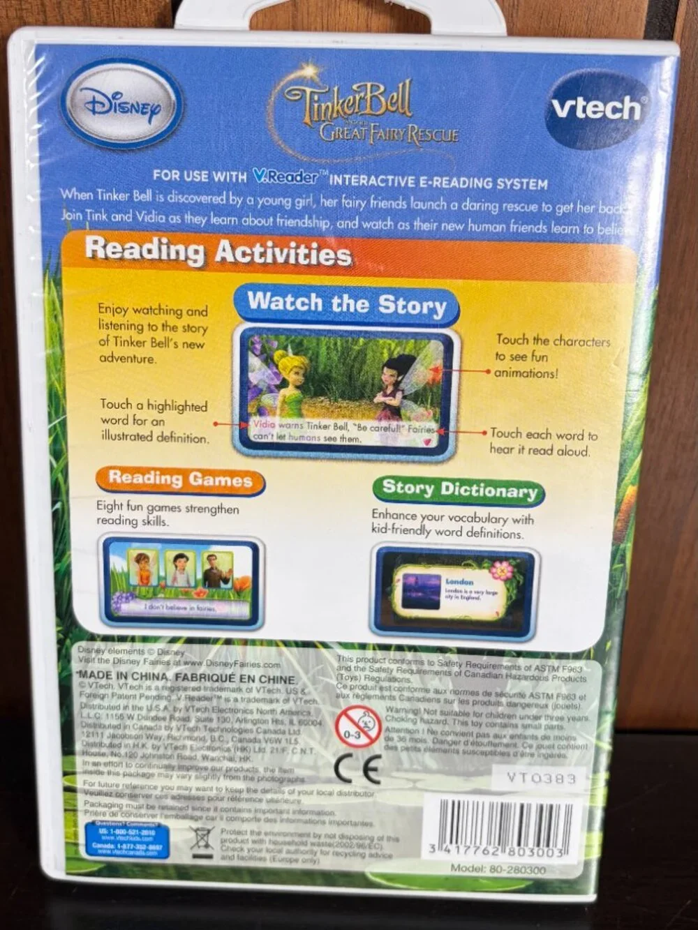 VTech V-Reader Learning Games Lot of 3 Mickey Mouse | Tinker Bell | Tangled